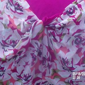 Liz Claiborne Women 2X Cap Sleeve Blouse